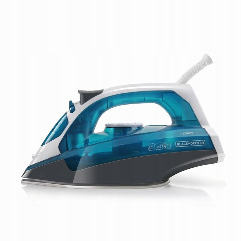 Black+Decker BXIR2200E Steam Iron (2200W; White and Blue) AGD - Produkty/Żelazka i generatory pary Your Sports Performance