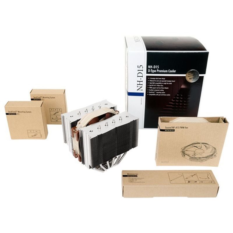 CPU Cooler NOCTUA NH-D15 2 x 140 mm AMD, Intel Chłodzenie/Chłodzenie CPU Your Sports Performance