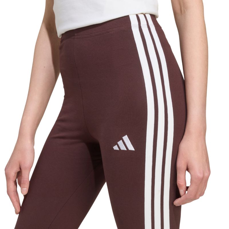 Women's adidas Essentials 3-Stripes Cotton Leggings Brown JY3177 In preparation Adidas