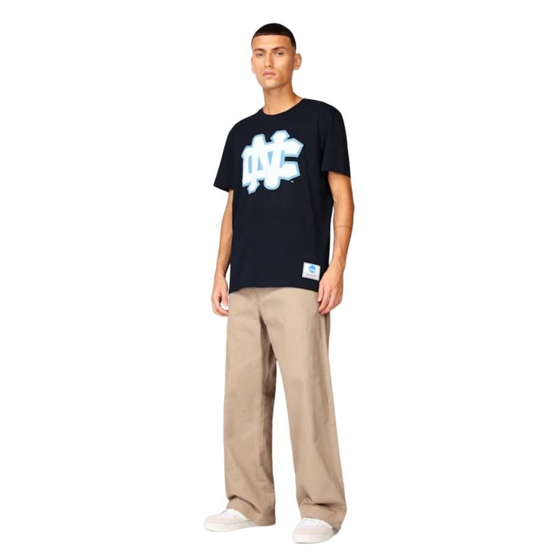 Mitchell &amp; Ness NCAA University Of North Carolina Large Logo Tee M BMTRINTL1272-UNCNAVY Clothing/Lifestyle/T-shirts/Mitchell & Ness Your Sports Performance