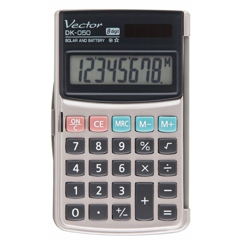 Vector Pocket Calculator DK-050, Gray In preparation Your Sports Performance