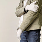 Braided telephone gloves with cutouts for fingers - beige Hurtel