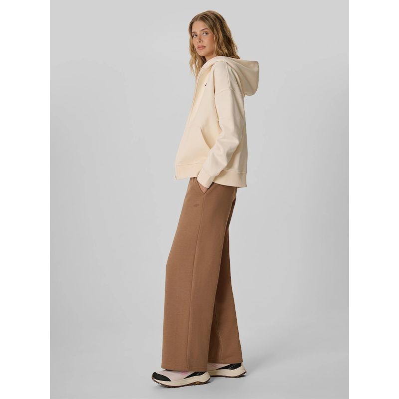 Women's wide-leg sweatpants 4F 4FRAW26TTROF2105-82S
