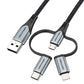 Vention USB-A 3in1 Micro-B USB-C Lightning Cable 1m Gray In preparation Your Sports Performance