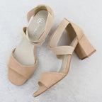 Women's slip-on sandals with a block heel, beige Filippo DS6920 Footwear Your Sports Performance