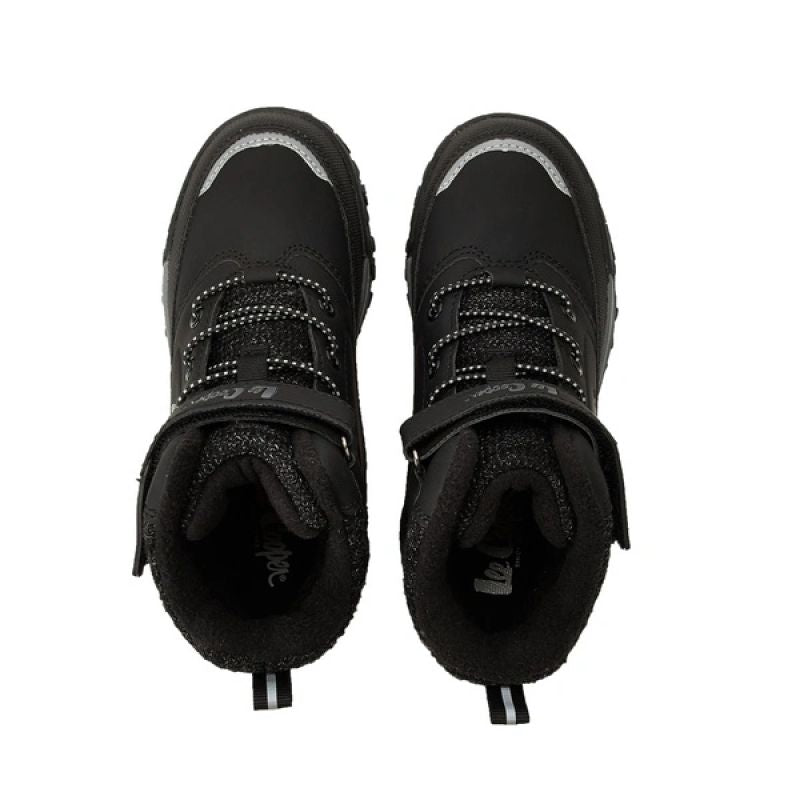 Lee Cooper black ankle boots with Velcro closure