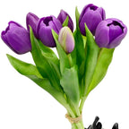 BOUQUET OF 7 PURPLE TULIPS 31 CM LIFE-LIKE SPRING DECORATION Home and Garden/Equipment Your Sports Performance