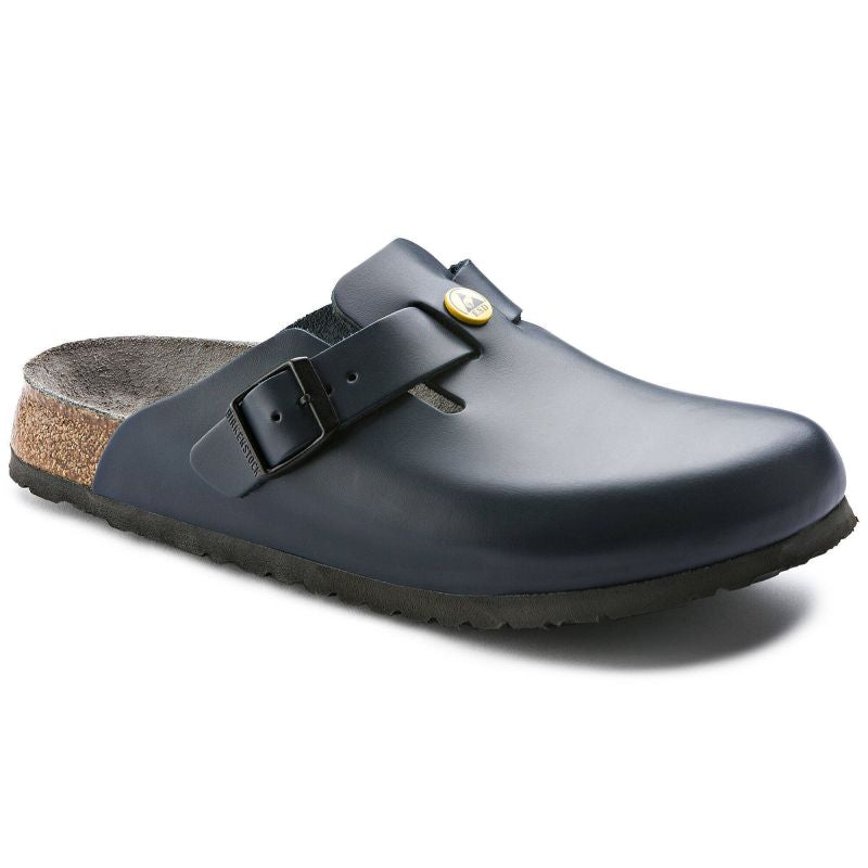 Women's Birkenstock Boston ESD Blue clogs natural leather narrow slippers (0061388) Footwear/Lifestyle/Brinkenstock/Klapki/chodaki Birkenstock