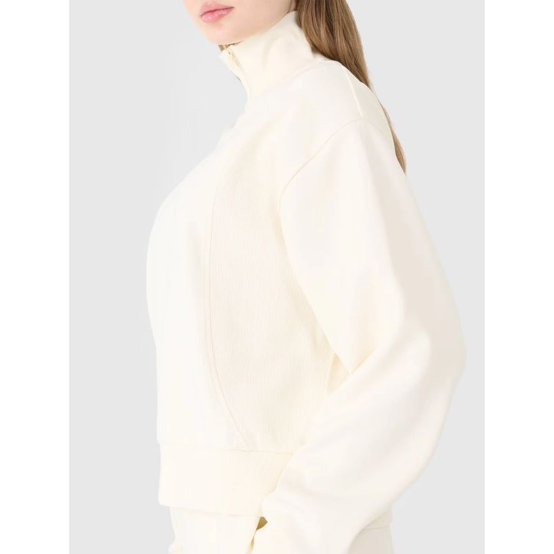 Women's sweatshirt without a hood, open, 4F4FWSS25TSWSF1545-11S *Kategoria tymczasowa Your Sports Performance