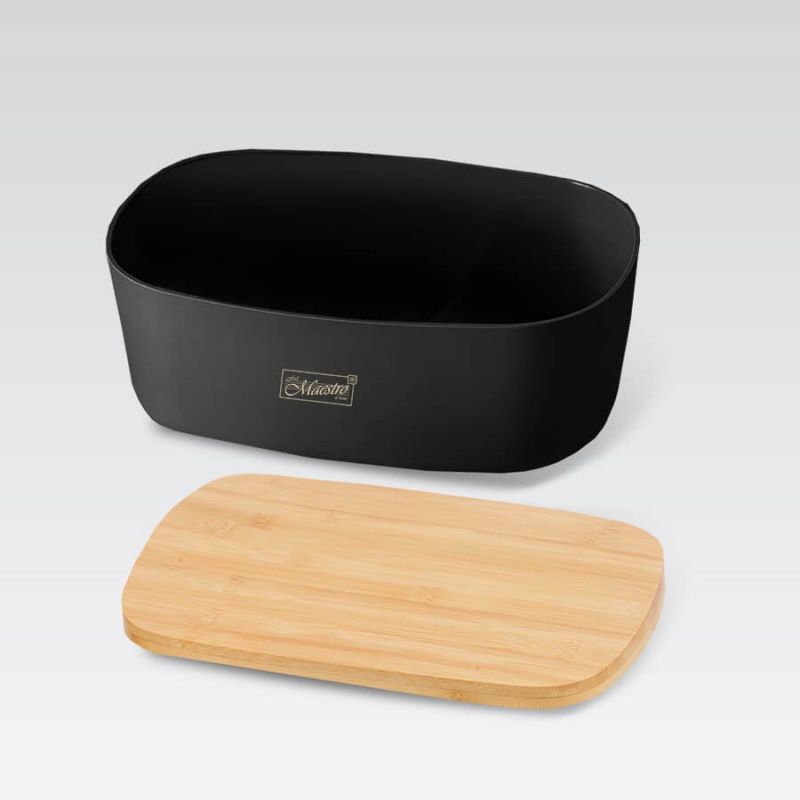 MAESTRO MR-1776-BLACK bread bin AGD - Produkty/Pojemniki na żywność (z metalu) Your Sports Performance