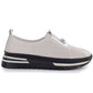 Women's leather openwork shoes on a beige platform S.Barski 7092 S.Barski