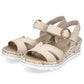 Comfortable wedge sandals Rieker W RKR595, beige Footwear/Lifestyle/Rieker Your Sports Performance