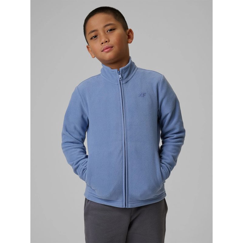 Regular fleece without hood for boys 4F 4FJRSS26TFLEM508-32S 4f