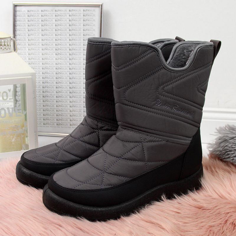 Gray NEWS W EVE309B waterproof snow boots Footwear/Outdoor/News Your Sports Performance