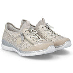 Women's sports shoes, openwork gold, Rieker L3252-92 Rieker