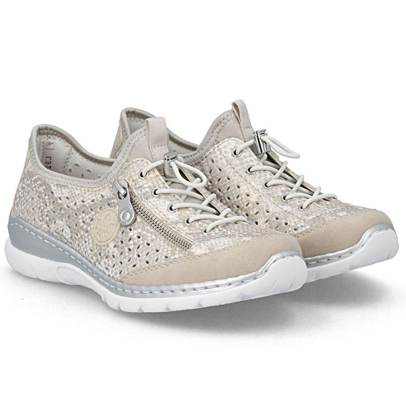 Women's sports shoes, openwork gold, Rieker L3252-92 Rieker