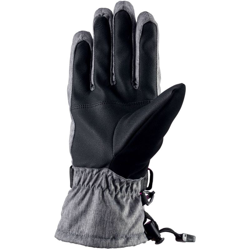Viking Ronda Ski Lady women's ski gloves with adjustable drawstring, insulated, gray-pink (113/20/5473/46) In preparation Your Sports Performance