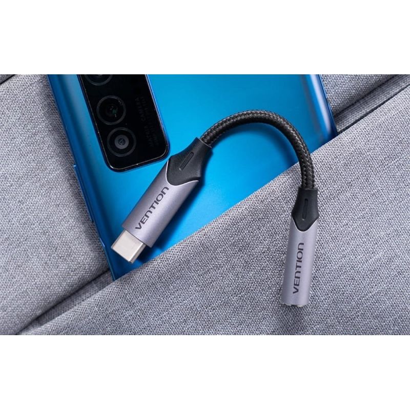 Vention USB-C to 3.5mm Headphone Jack Audio Adapter with DAC Aluminum Alloy 1m Kable i adaptery/Adaptery, przejściówki Your Sports Performance