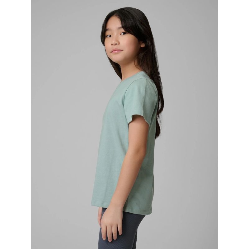 Regular plain girls' T-shirt 4F 4FJRSS26TTSHF3554-12S 4f