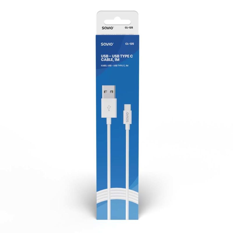 SAVIO CL-125 cable (USB type C - USB 2.0 type A; 1m; white) In preparation Your Sports Performance