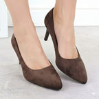 Chocolate suede women's pumps, Sergio Leone 1336 Footwear Your Sports Performance