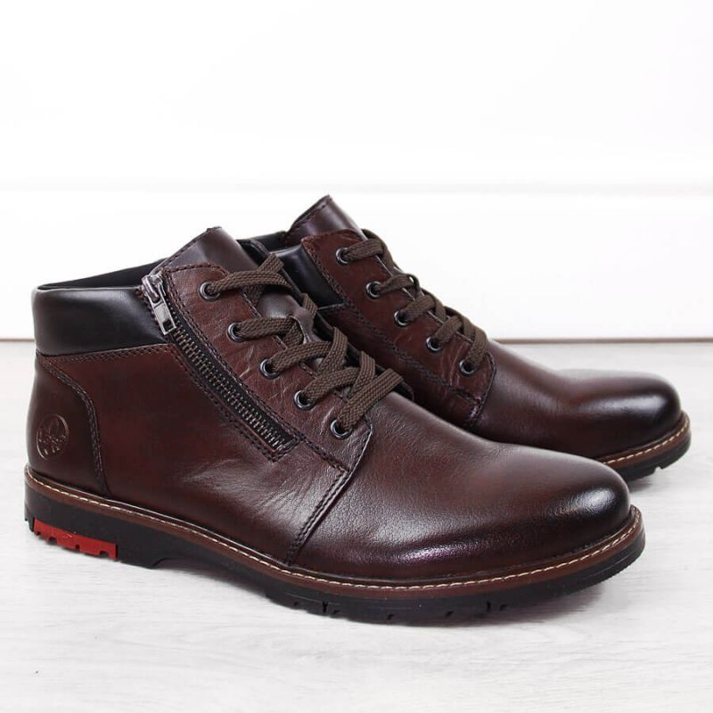 Comfortable leather boots insulated with wool Rieker M RKR625 brown Footwear/Outdoor/Rieker Your Sports Performance
