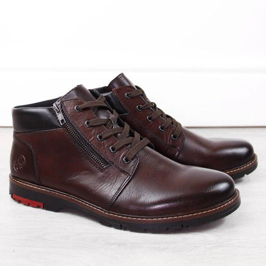 Comfortable leather boots insulated with wool Rieker M RKR625 brown Footwear/Outdoor/Rieker Your Sports Performance