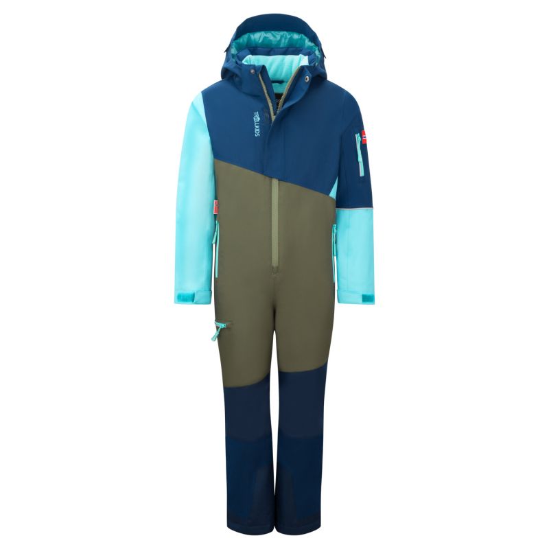 Trollkids Kids Hallingdal Snowsuit snow blue/green (350-355) In preparation Your Sports Performance