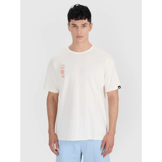 Men's oversized printed T-shirt 4F 4FRSS25TTSHM2652-11S *Kategoria tymczasowa Your Sports Performance