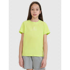 Girls' regular printed T-shirt 4F 4FJWSS25TTSHF1871-45S *Kategoria tymczasowa Your Sports Performance
