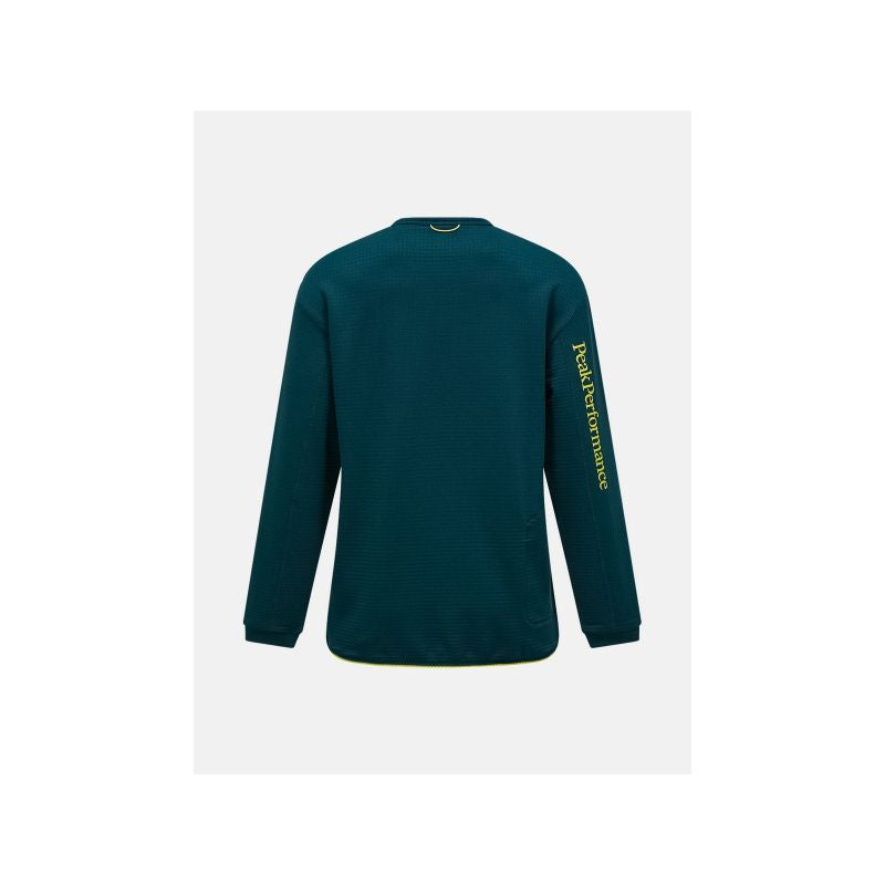 Women's PEAK PERFORMANCE W Trail Polartec Power Grid Crew Sweatshirt, Green