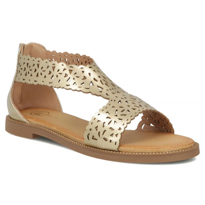 Women's openwork gold sandals Filippo DS7889