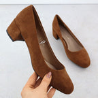 Sergio Leone PB291 camel suede block heel pumps Footwear Your Sports Performance