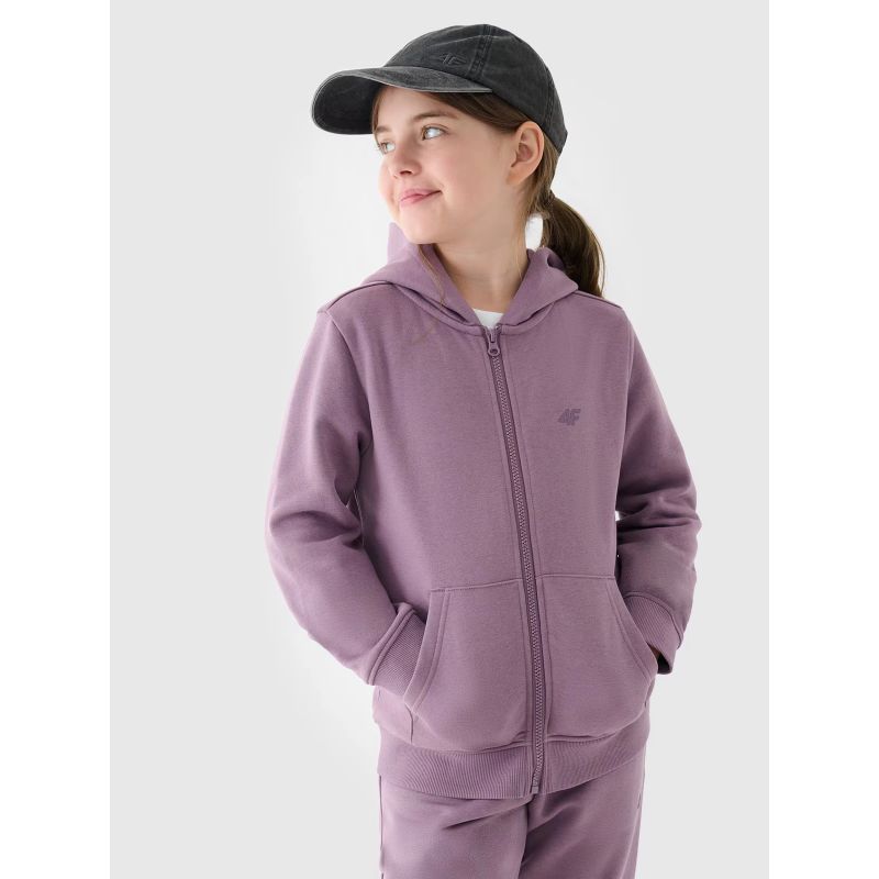 Girls' sweatshirt with a hood, 4F Junior 4FJWMM00TSWSF1315-51S *Kategoria tymczasowa Your Sports Performance