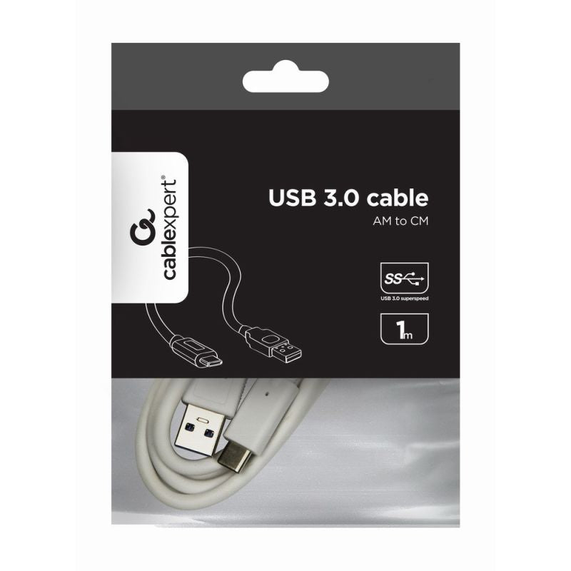 GEMBIRD CCP-USB3-AMCM-1M-W cable (USB type CM - USB 3.0 M; 1m; white) Kable i adaptery/Kable USB Your Sports Performance