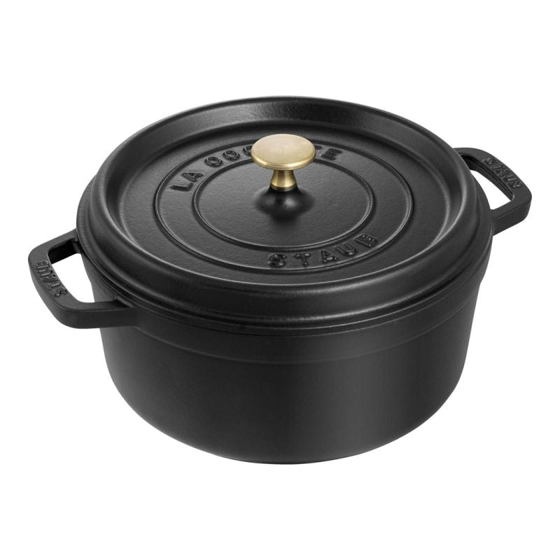STAUB Round cast iron pot 5.2l black AGD - Produkty/Garnki / patelnie nieelektryczne Your Sports Performance