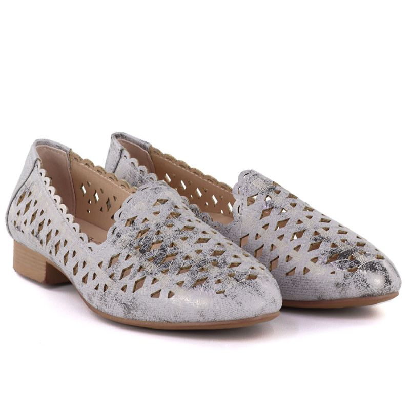 Women's openwork gray and silver shoes Jezzi ASA222 To be categorized Your Sports Performance