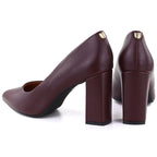 Burgundy suede pointed toe pumps Sergio Leone PB216 LEONE