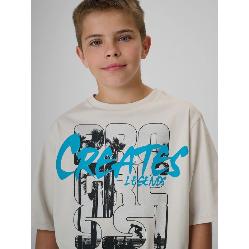 Boy's cotton T-shirt 4F 4FJRSS26TTSHM4167-27S