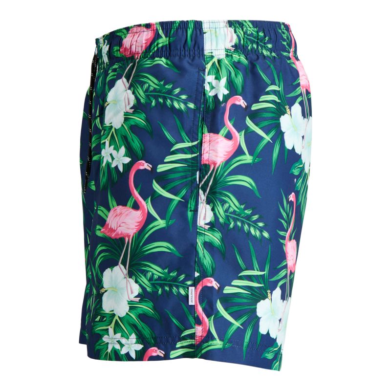 Jack&Jones men's JWHARUBA SWIM PRINTS SHORTS 12206537 NAVY BLAZER FLAMINGO Jack&Jones