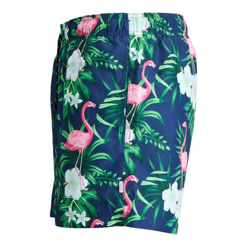 Jack&Jones men's JWHARUBA SWIM PRINTS SHORTS 12206537 NAVY BLAZER FLAMINGO Jack&Jones