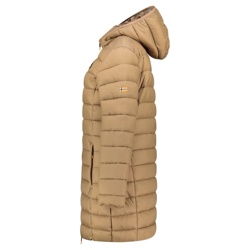 Women’s Jacket Geographical Norway ATIKAMAP LONG HOOD TAUPE DB LADY 233 (WZ5137F/GN-TAUPE)