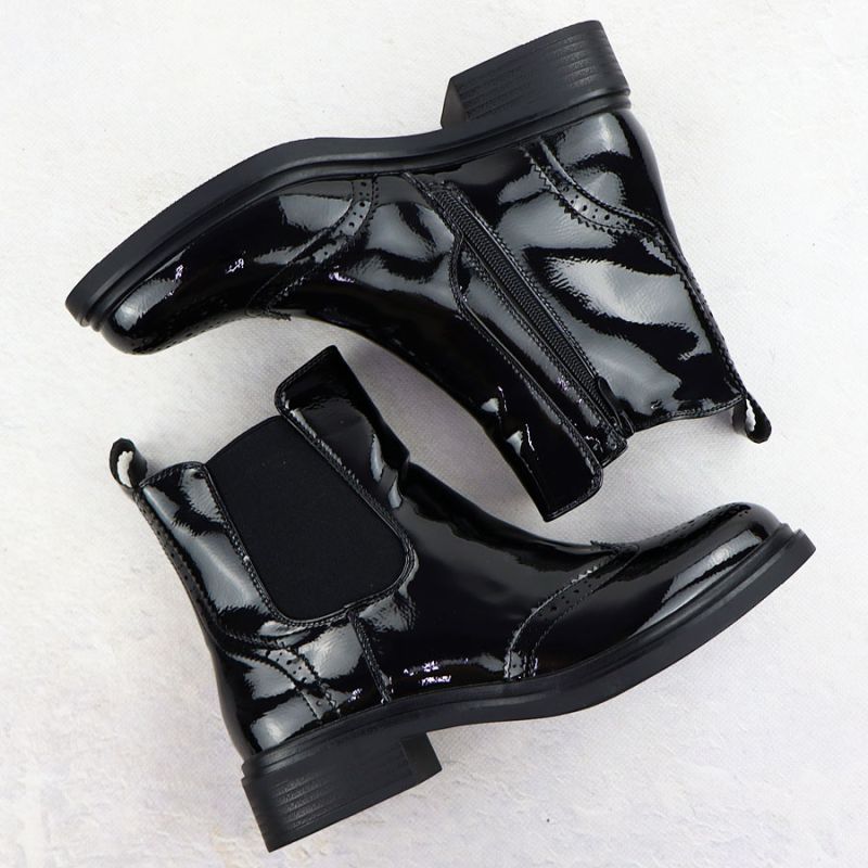 Women's black worker boots with socks Sabatina