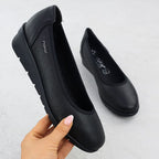 Rieker L5360-00 Women's Black Leather Slip-On Shoes Footwear Your Sports Performance