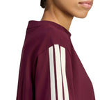 adidas Essentials 3-Stripes Boyfriend Women’s T-Shirt Burgundy KX0793