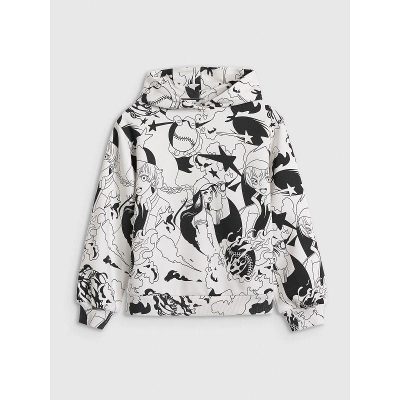 Oversized T-shirt with print for girls 4F 4FJRAW25TTSHF3069-90A *Kategoria tymczasowa Your Sports Performance