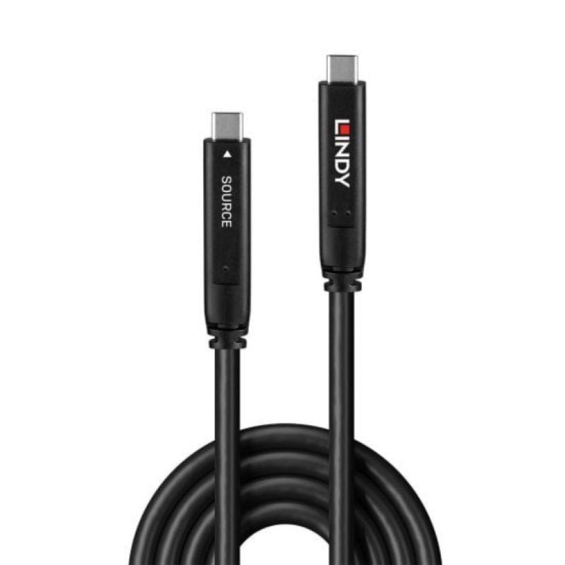 Lindy 43333 USB Cable USB 3.2 Gen 1 (3.1 Gen 1) 10m USB C Black Kable i adaptery/Kable USB Your Sports Performance