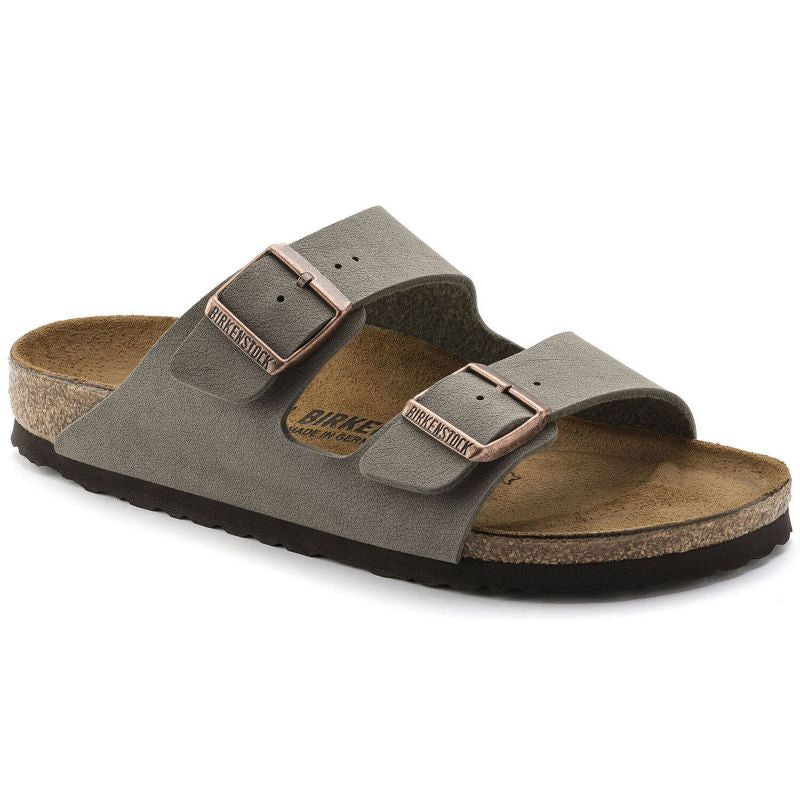 Birkenstock Arizona Birko-Flor Nubuck Stone regular women's/men's flip-flops wide gray (0151211) Footwear/Lifestyle/Birkenstock/Klapki/chodaki Birkenstock