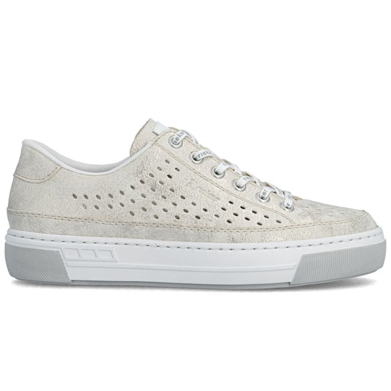 Women's comfortable, soft, beige openwork shoes Rieker L8849-60 Rieker