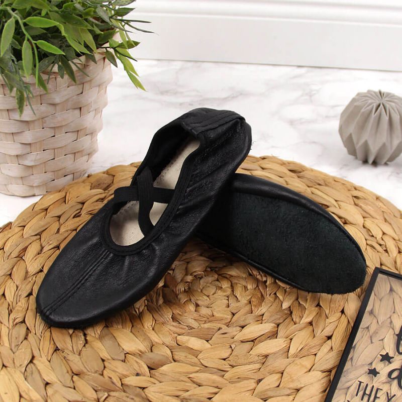 Leather dance shoes with black elastic bands Jr Nazo Footwear/Lifestyle Your Sports Performance